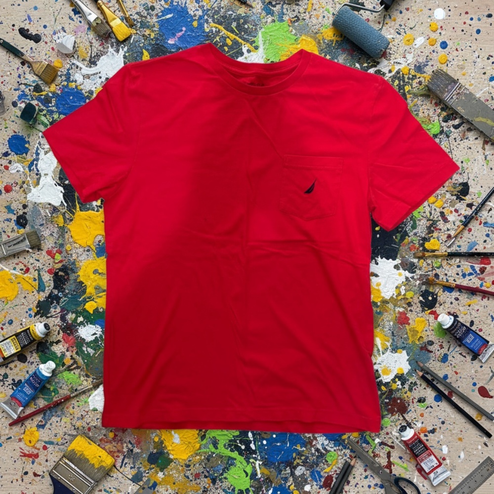Nautica Sail Logo Pocket Tee Red Regular